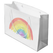 Moderne waterverf van de regenboog groot cadeauzakje (Achterkant Gekanteld)