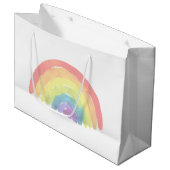 Moderne waterverf van de regenboog groot cadeauzakje (Voorkant Gekanteld)