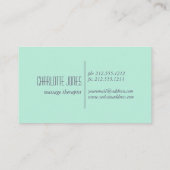 Moderne Waterverf van de Trendy Succulent Visiteka Visitekaartje (Achterkant)