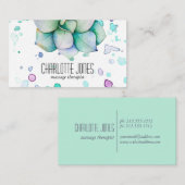 Moderne Waterverf van de Trendy Succulent Visiteka Visitekaartje (Voorkant / Achterkant)