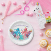 Moderne Waterverf van de Twin Octopus-visserij Papieren Bordje (Feest)