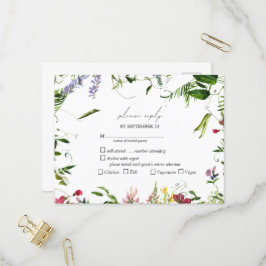 Moderne Waterverf van de Wilde Zomer RSVP Uitnodiging Briefkaart