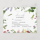 Moderne Waterverf van de Wilde Zomer RSVP Uitnodiging Briefkaart (Voorkant)