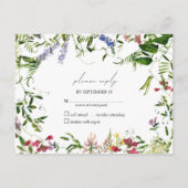 Moderne Waterverf van de Wilde Zomer RSVP Uitnodiging Briefkaart (Voorkant)