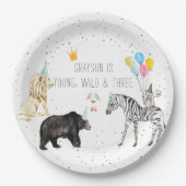 Moderne Waterverf van eenvoudige partijdieren Papieren Bordje (Voorkant)