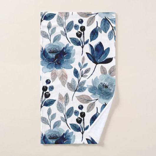 Moderne Waterverf van flora en fauna Bad Handdoek (Handdoek)