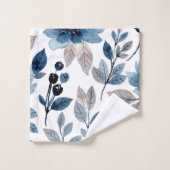 Moderne Waterverf van flora en fauna Bad Handdoek (Wasdoekje)