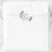 Moderne Waterverf van flora Ronde Sticker (Tas)