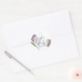 Moderne Waterverf van flora Ronde Sticker (Envelop)