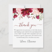 Moderne Waterverf van Floral Girl Baby shower in Kaart (Voorkant)