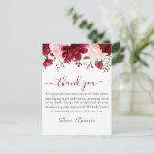 Moderne Waterverf van Floral Girl Baby shower in Kaart (Staand voorkant)