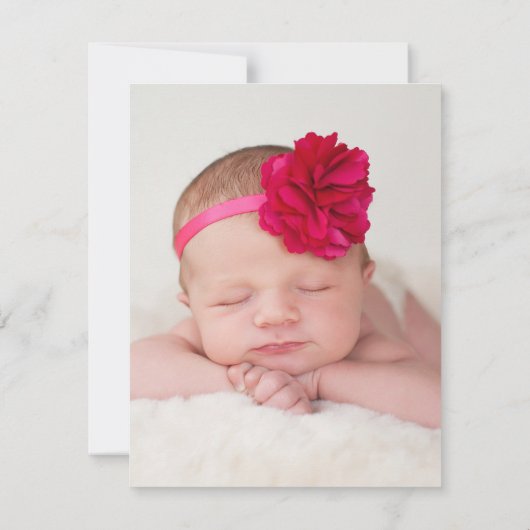 Moderne Waterverf van Floral Girl Baby shower in Kaart (Achterkant)