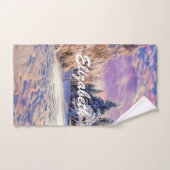 Moderne waterverf van gekleurde sneeuwbomen bad handdoek (Handdoek)