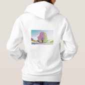 Moderne waterverf van gekleurde sneeuwbomen hoodie (Achterkant)