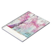 Moderne waterverf van gekleurde sneeuwbomen notitieboek (Linkerzijde)