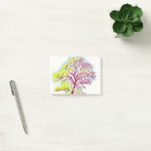 Moderne waterverf van gekleurde sneeuwbomen post-it® notes (Kantoor)