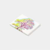 Moderne waterverf van gekleurde sneeuwbomen post-it® notes (Schuin)