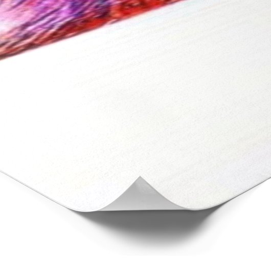 Moderne waterverf van gekleurde sneeuwbomen poster (Hoek)