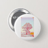 Moderne waterverf van gekleurde sneeuwbomen ronde button 5,7 cm (Voorkant /achterkant)