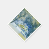 Moderne waterverf van gekleurde sneeuwbomen servet (Hoek)