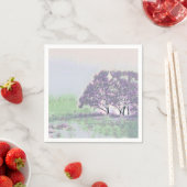 Moderne waterverf van gekleurde sneeuwbomen servet (Insitu)