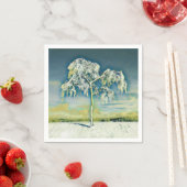 Moderne waterverf van gekleurde sneeuwbomen servet (Insitu)