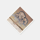 Moderne waterverf van gekleurde sneeuwbomen servet (Hoek)