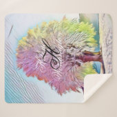 Moderne waterverf van gekleurde sneeuwbomen sherpa deken (Voorkant (horizontaal))