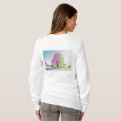 Moderne waterverf van gekleurde sneeuwbomen t-shirt (Achterkant volledig)