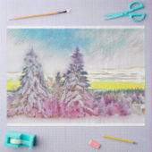 Moderne waterverf van gekleurde sneeuwbomen tissuepapier (Craft)