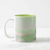 Moderne waterverf van gekleurde sneeuwbomen tweekleurige koffiemok (Links)