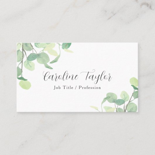 Moderne Waterverf van Griekenland Eucalyptus Bouti Visitekaartje (Voorkant)