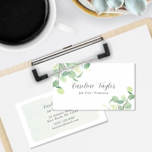 Moderne Waterverf van Griekenland Eucalyptus Bouti Visitekaartje