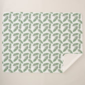 Moderne Waterverf van groen Sherpa Deken (Voorkant (horizontaal))