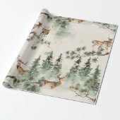 Moderne waterverf van herten cadeaupapier (Uitgerold)