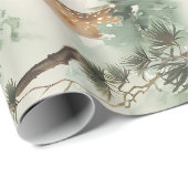 Moderne waterverf van herten cadeaupapier (Rol Hoek)