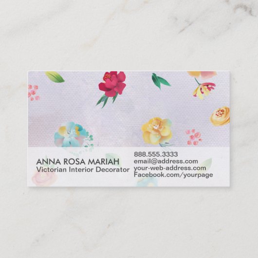 *~*  Moderne Waterverf van het Patroon van het Roo Visitekaartje (Achterkant)