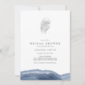 Moderne Waterverf van kwallen Vrijgezellenfeest Kaart (Voorkant)