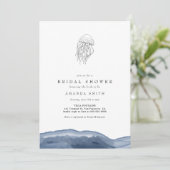 Moderne Waterverf van kwallen Vrijgezellenfeest Kaart (Staand voorkant)