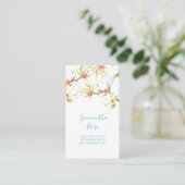 Moderne Waterverf van magnolia Flower Floral Visitekaartje (Staand voorkant)