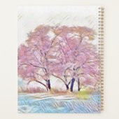Moderne waterverf van pastelkleurige bomen planner (Achterkant)