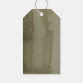 Moderne Waterverf van Sinaasappel en bloemen Cadeaulabel (Achterkant)