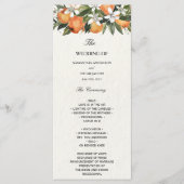 Moderne Waterverf van Sinaasappel en bloemen Menu (Voorkant)