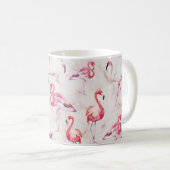 Moderne Waterverf van tropische flamingo Koffiemok (Voorkant rechts)