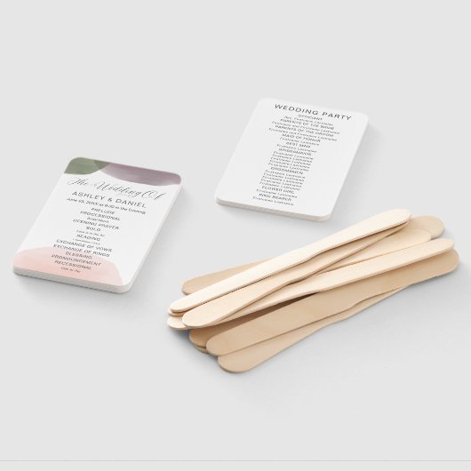 Moderne Waterverf van tuinen Handwaaier (Niet-gemonteerd)