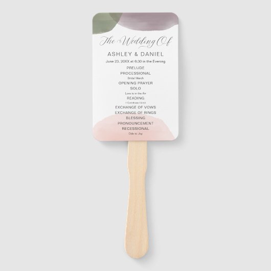 Moderne Waterverf van tuinen Handwaaier (Voorkant)