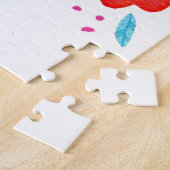 Moderne Waterverf van vogelpest Legpuzzel (Zijkant)