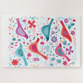 Moderne Waterverf van vogelpest Legpuzzel (Horizontaal)