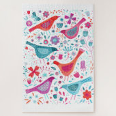 Moderne Waterverf van vogelpest Legpuzzel (Verticaal)