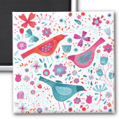 Moderne Waterverf van vogelpest Magneet